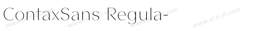 ContaxSans Regula字体转换